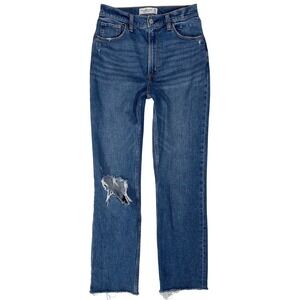 Abercrombie Ankle Straight Jeans 26 2 Curve Love High Rise Y2K Mall Vibes Grunge